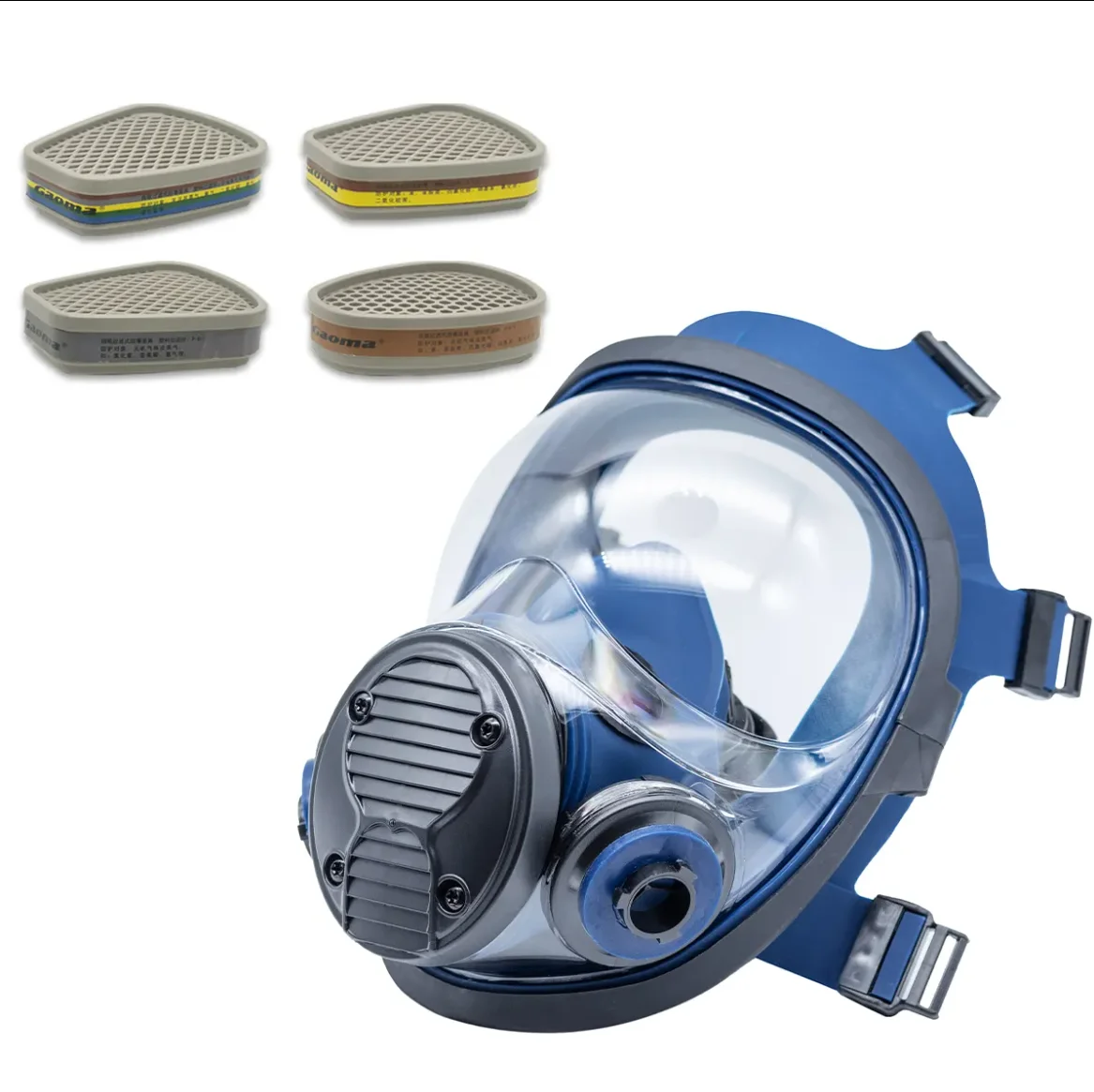 New Safe Activated Prevent Chemische Decoration Shield Oxygen Filtration Full Face Respiratory Gas Maschera gas mask set
