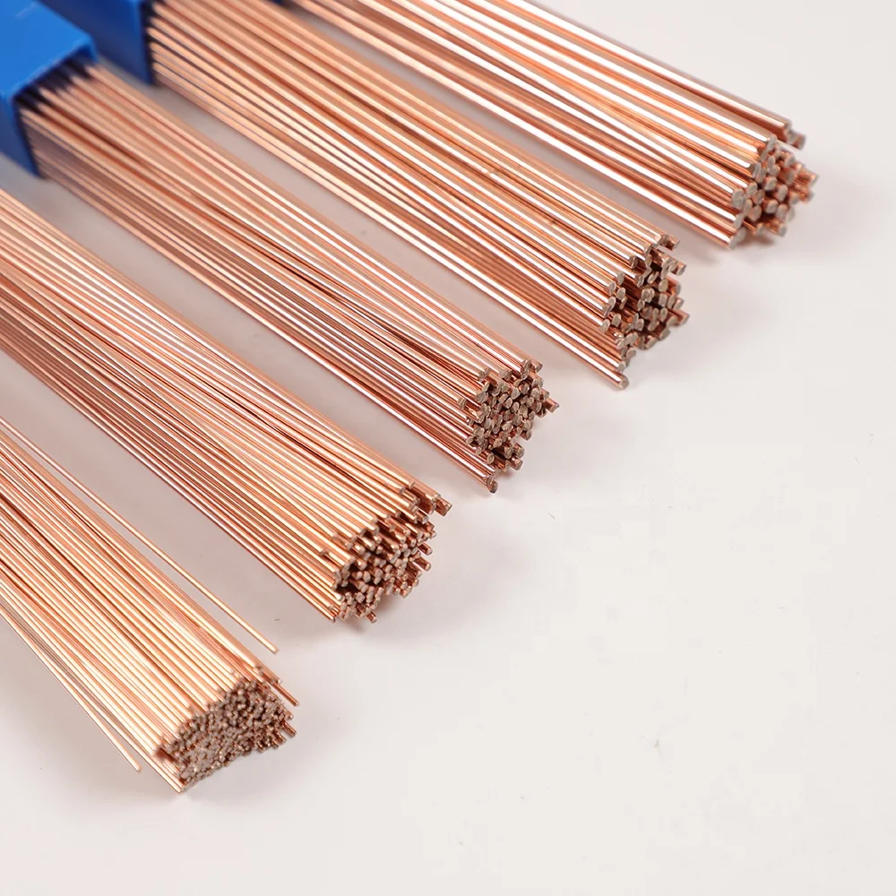 Manufacturer 1/1.5/2/2.5/3mm 50cm Brass Welding Rod Phosphorus Copper Electrode Welding Wire Soldering Rod Bronze No Need Solder