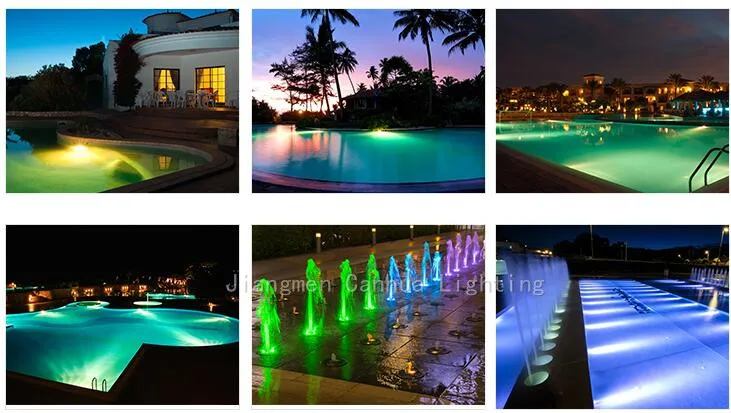decorative pond exterior 300mm 600mm stainless steel fountain light dmx underwater lamp 6W 18W