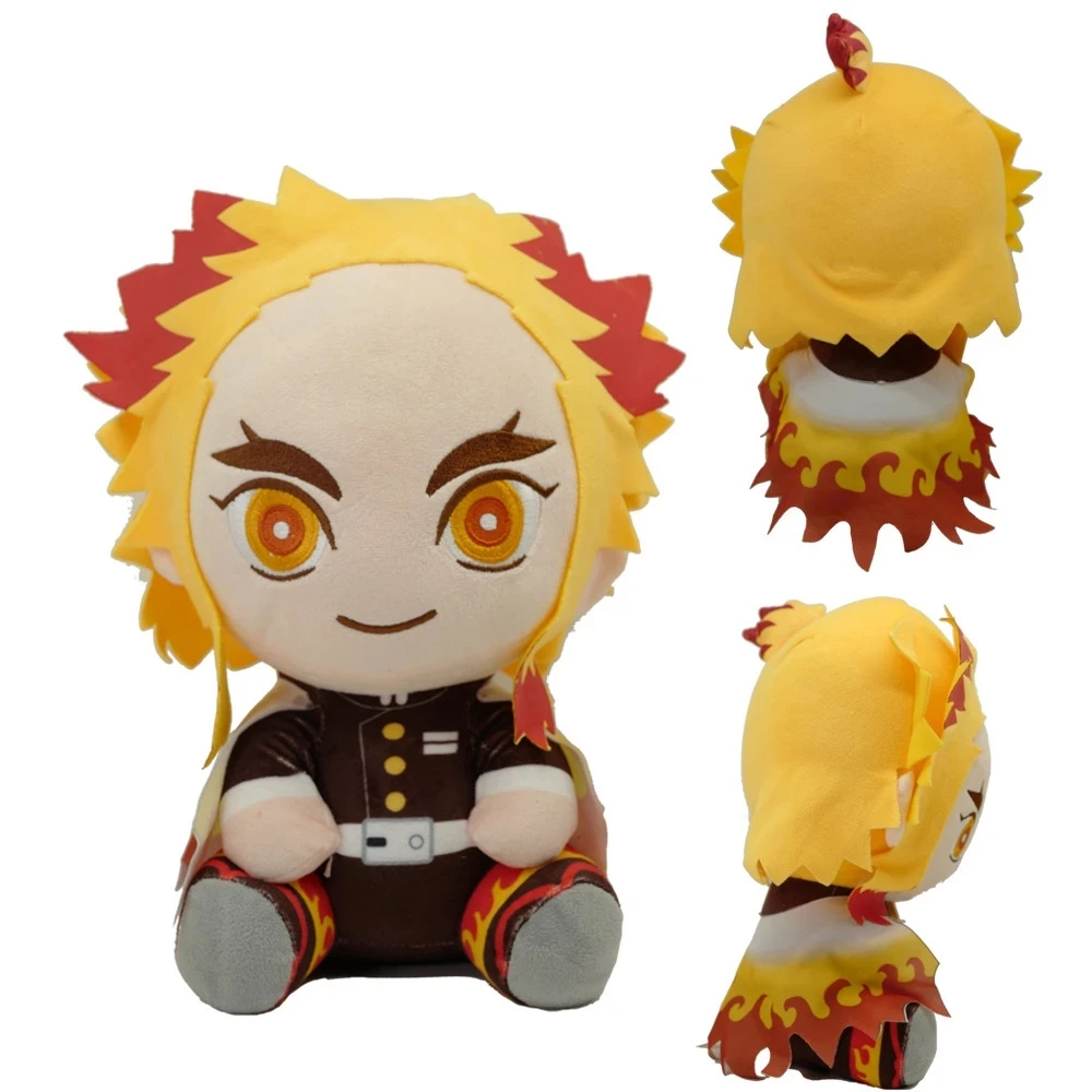 Japan Anime Demon Slayer Doll Kimetsu No Yaiba Kamado Tanjirou Nezuko Zenitsu Kyoujurou Figurine Plush Kids Toy Gift 20cm