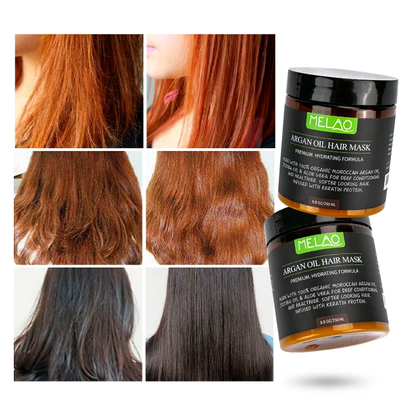 OEM Private Label Hair Care Treatment Masque Keratin Organic Collagen Hydrating Nourishing Repair Morocco Argan Oil Hair Mask