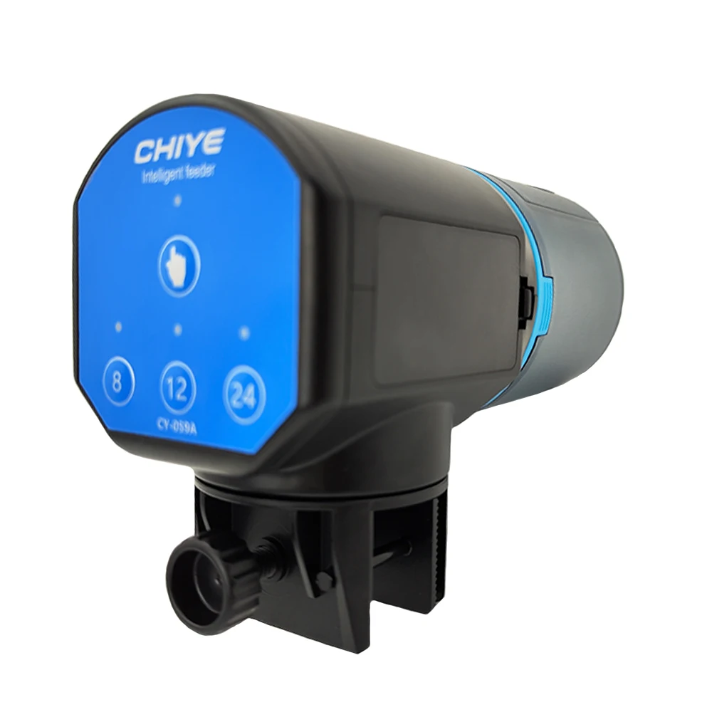 Wholesale Simple Dry Battery Blue Automatic Timer Fish Feeder for Fish Tank