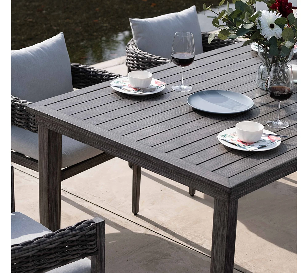 Sherman popular outdoor furniture 7 piece rattan outdoor dining furniture set