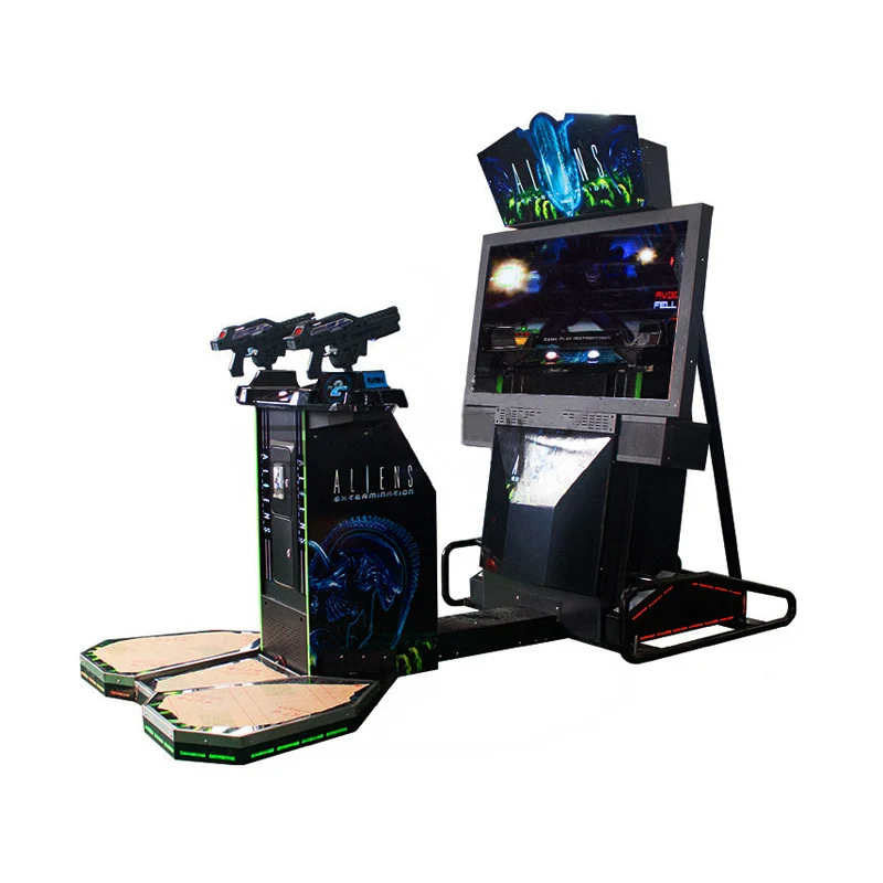 indoor Coin-operated arcade Video 3D simulator shooting gun game machine for game center