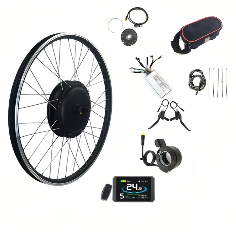Electric Bicycle Motor Conversion Kit Optional Accessories 48V 72V 1000W 1500W 3000W Rear Drive Spin Ebike Conversion Kits