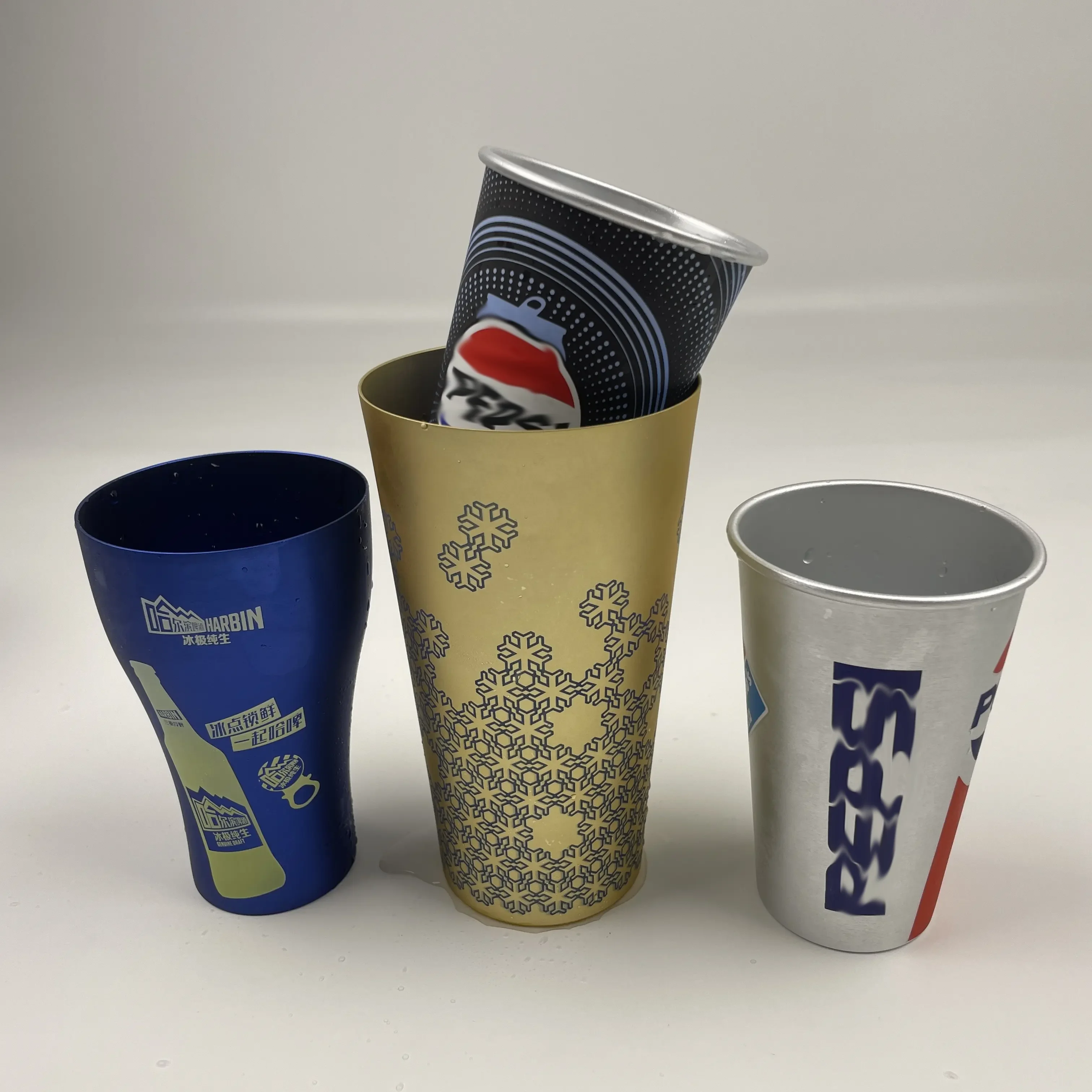 High Quality Bright Anodized Retro 400ml aluminium color changing cup color changing cup