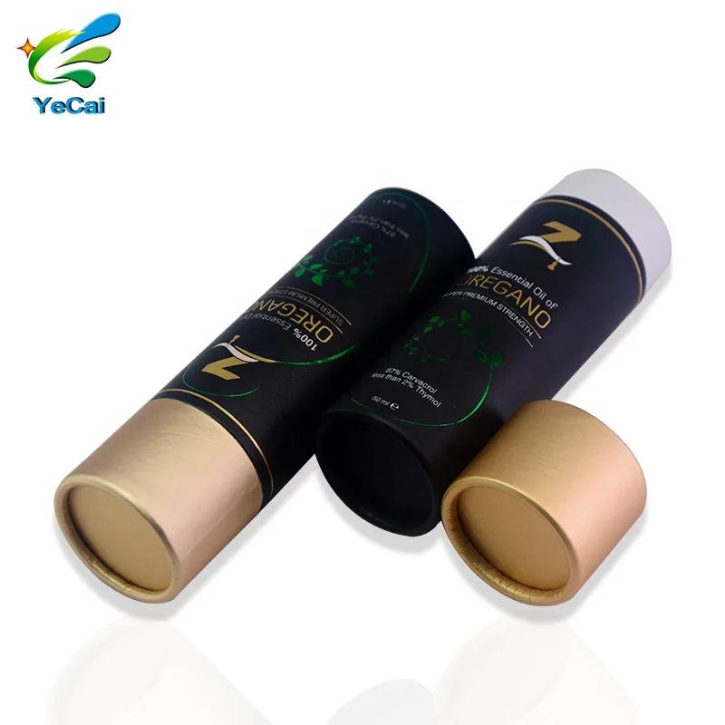 
Factory customize paper cardboard tube luxury cylinder bottle packaging for perfume essential dropper bottle 