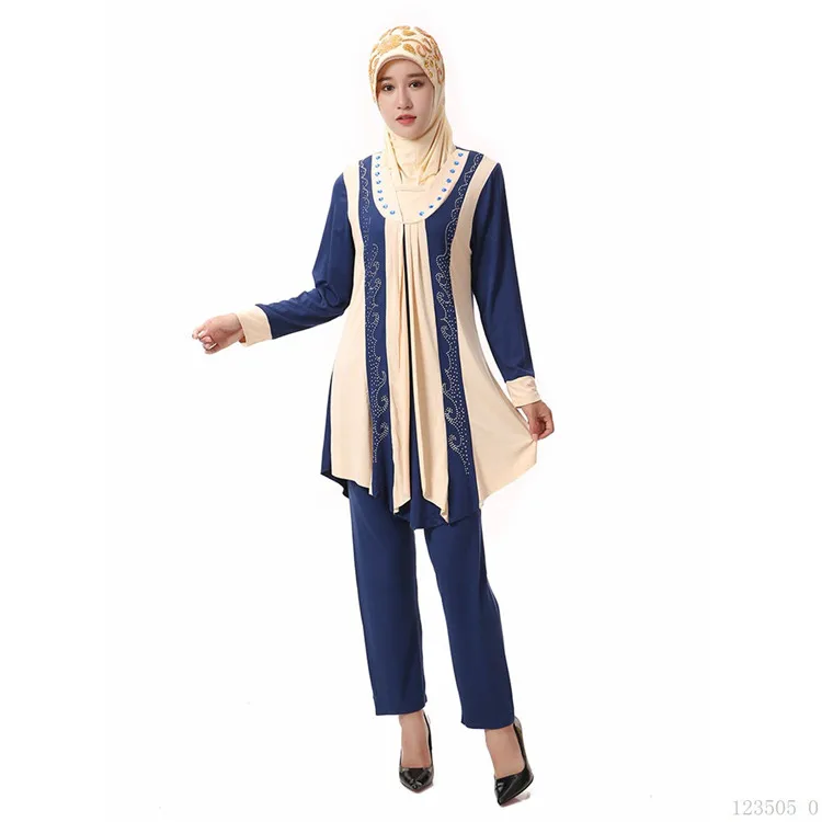 2020 latest design muslim islamic clothing women fashion lace baju kurung
