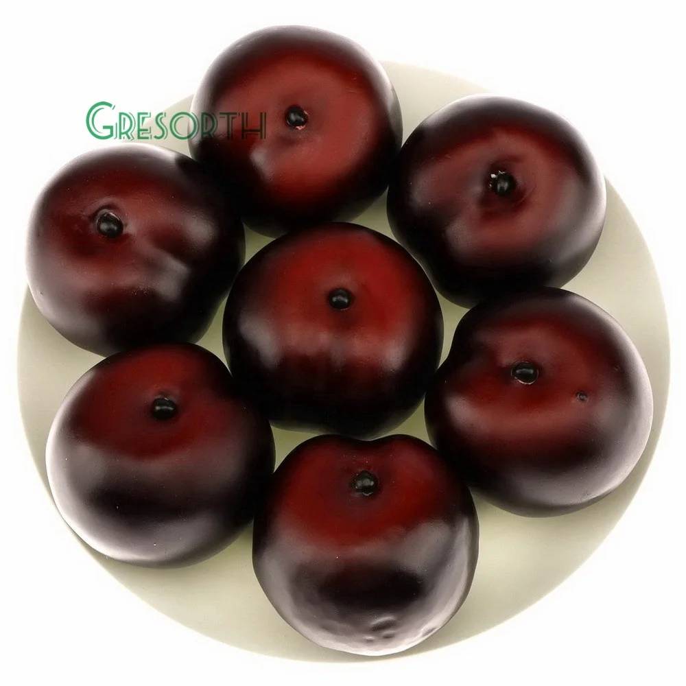 
Gresorth Artificial Realistic Brin Plum Fake Fruit Home Party Decoration Food Toy Photography Props Model 