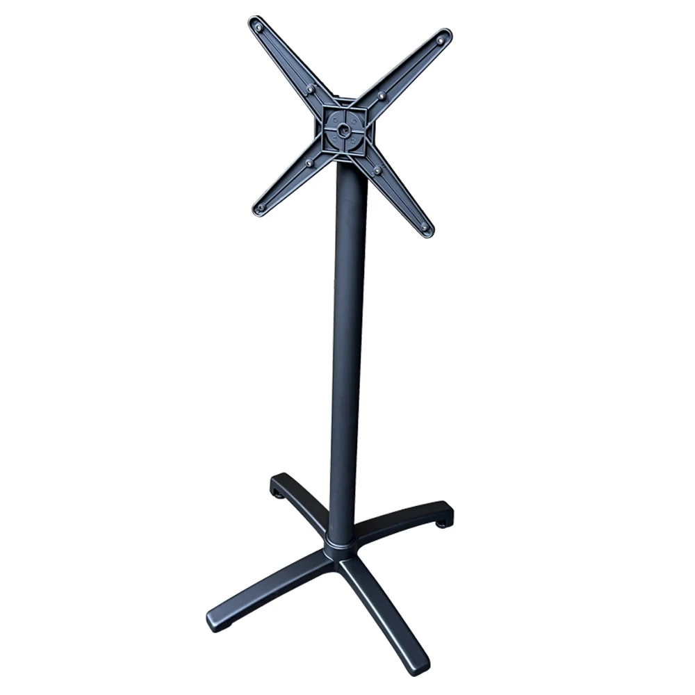 High Quality Cast Aluminum Metal Cross Table Base Cafe Furniture Leg Bistro Bar Base Table Legs