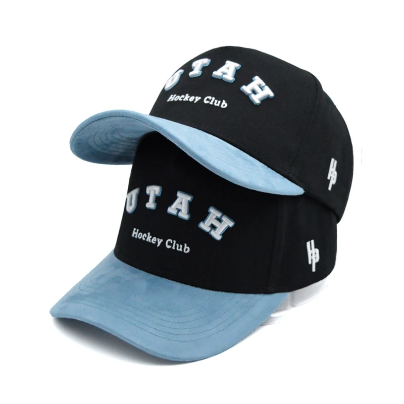 Customizable Multi Color Baseball Cap Two Tone Turquoise Color Suede Two Toned Tan Hat Baseball Custom Hat