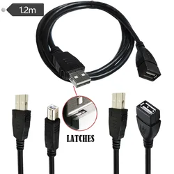 USB 2.0 Extension Cable type A Male to Female Extension Cable Cord with latch lock