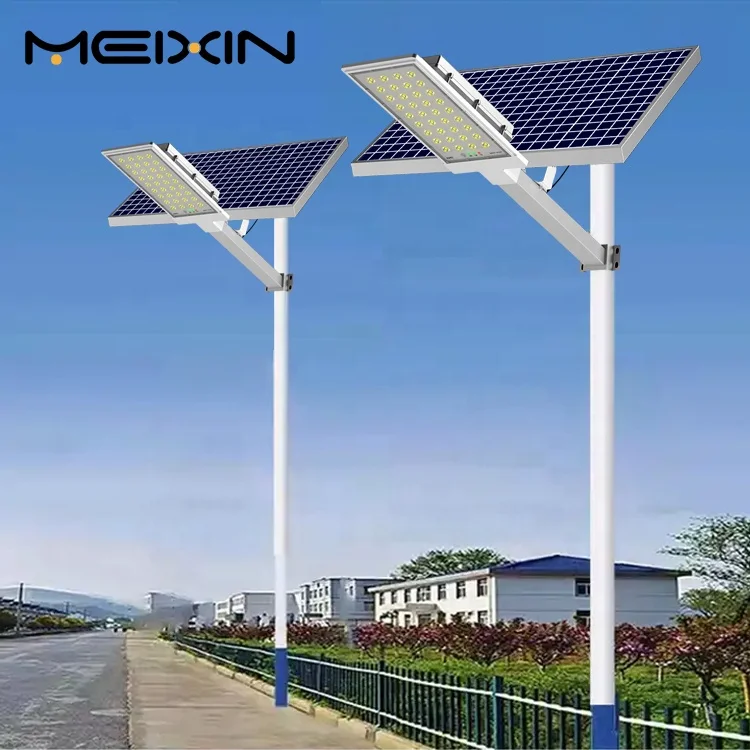 Meixin 1200W Solar Street Lights Outdoor 120000LM Dusk to Dawn LED Lamp, with Remote Control IP65 Waterproof for Parking Lot, Ya