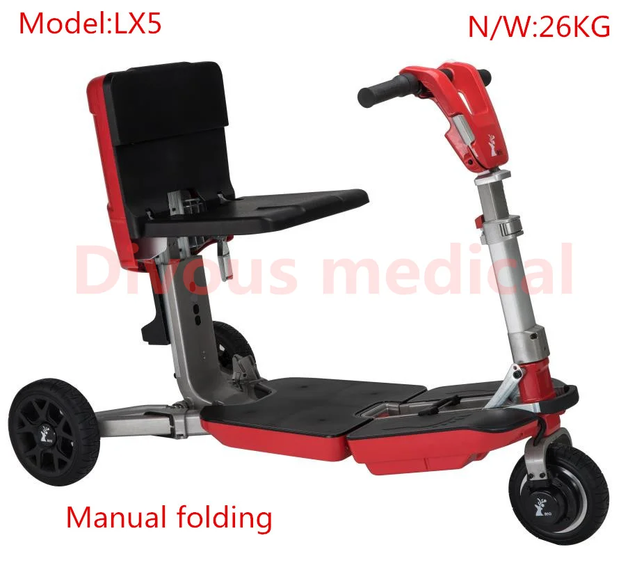 New Product Old Man Mobility Scooter Lithium Battery Mini Folding Electric Tricycle Wheelchair For Disabled