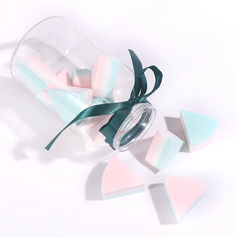 Soft mini makeup sponge label , pink round makeup sponges ser , light pink makeup sponge cosmetic