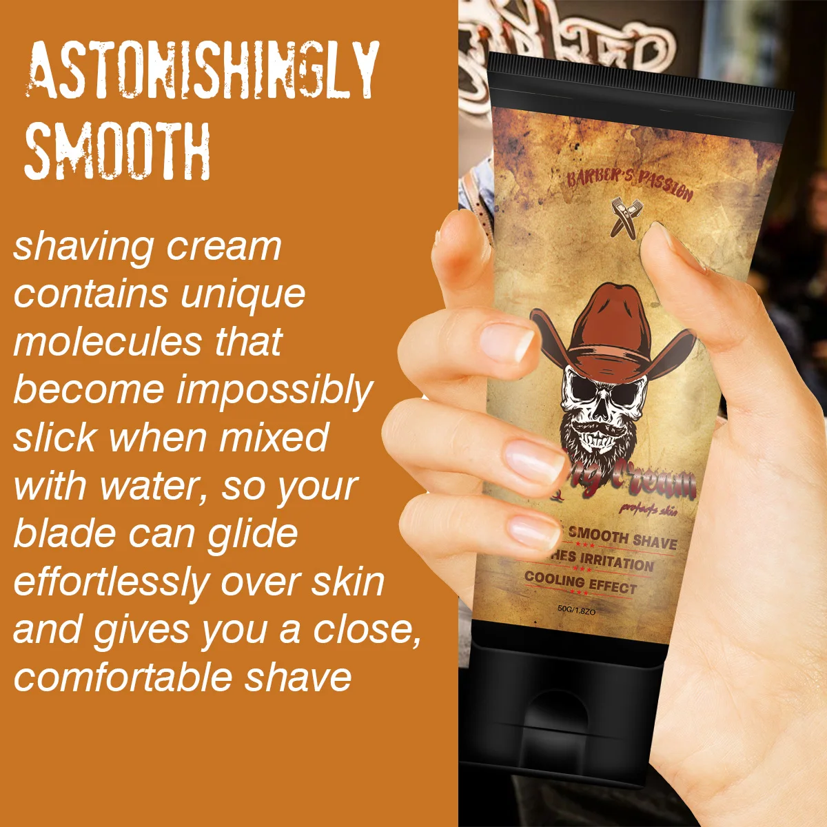 New arrival private label Comfortable texture rich foam moisturizing mens beard shaving cream
