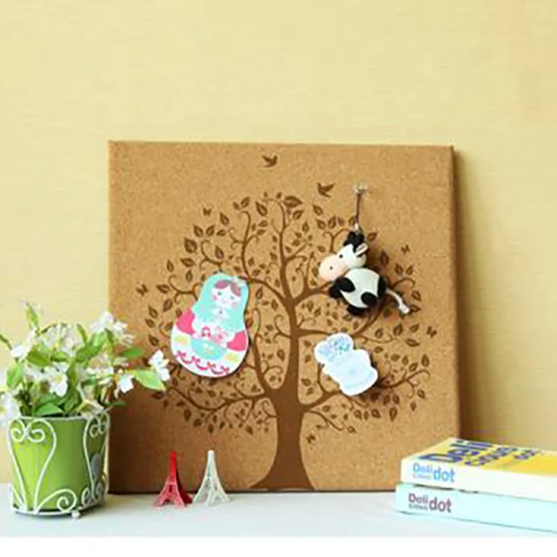 
Customized school wooden frame pin bulletin cork board notice board 