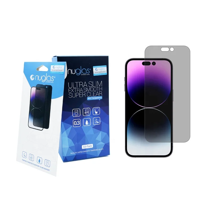 10 Pack Anti Spy Tempered Glass Screen Protector For iPhone 14  Pro Max Privacy Filter