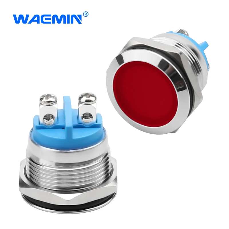 19mm metal LED indicator light waterproof IP65 indicator light for industrial machinery
