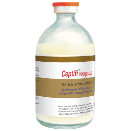 
Vietnam Vete Manufacture For The Improvement of Respiratory, Diarrhea, Arthritis for Dairy, Swine, Camel, Ceptifi Suspen 