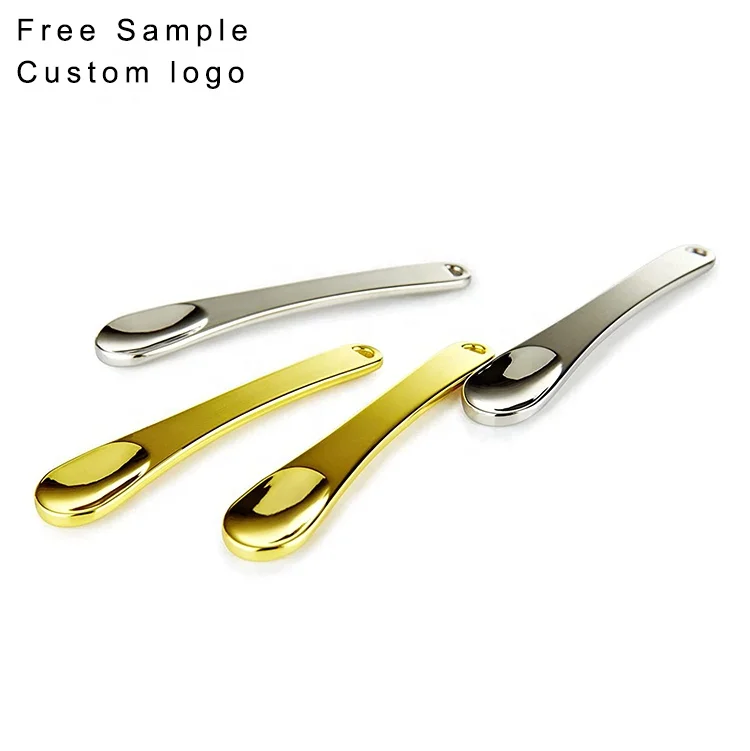 Оптовая продажа, Косметические Ложки, металлическая мини-Лопатка для макияжа, ложка для косметики и крема для лица