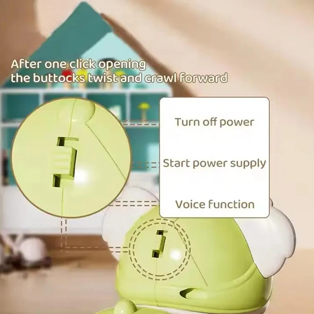 New arrival electric crawling baby toys two cute looks educational with 16 songs recording mode interactive toys for kids