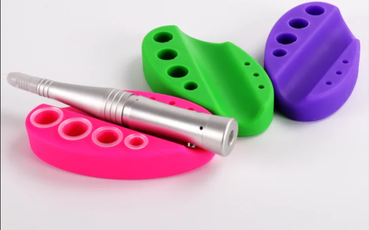 Lovbeauty 3 Colors Microblading Pigment Machine Silicon Cap Holder Stand for Permanent Makeup