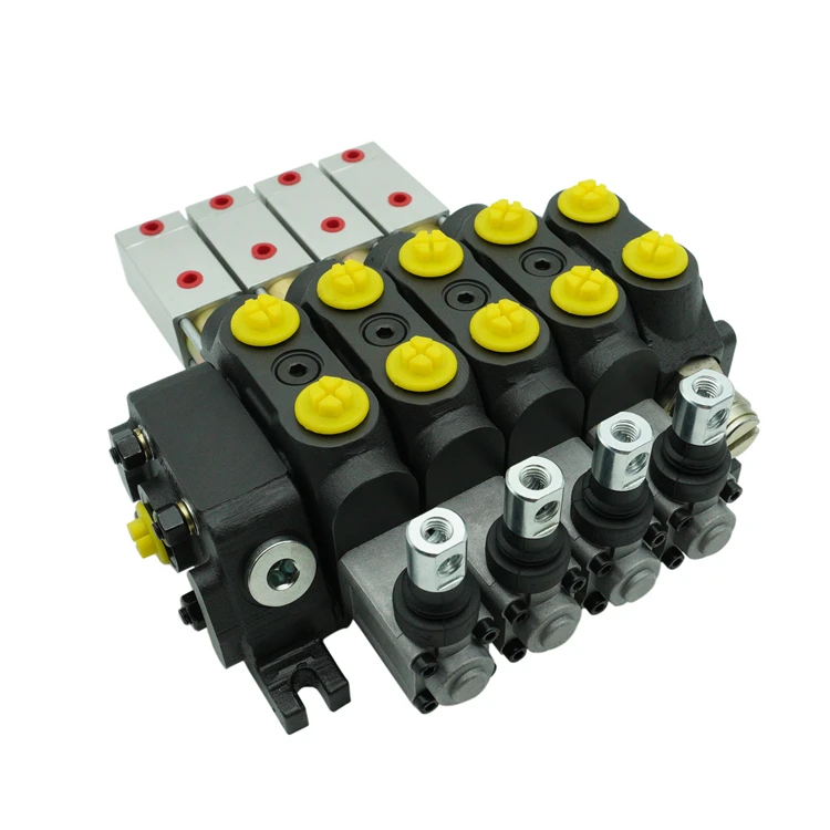 60L/Min 1-9 joystick DCV60 Hydraulic Monoblock Sectional Directional Pneumatic Control Valve