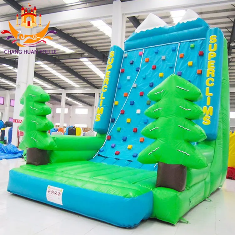 Large Tree type Inflatable rock climbing 4-lane slide Children Wall Outdoor Challenge game Sports Rock Climbing For Adults