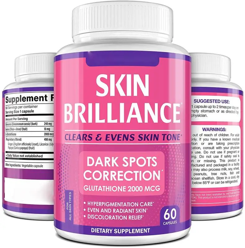 Частная торговая марка, отбеливающие таблетки для кожи, глютатионные отбеливающие капсулы, таблетки, антивозрастной эффект и мощные антиоксидантные 60 капсул