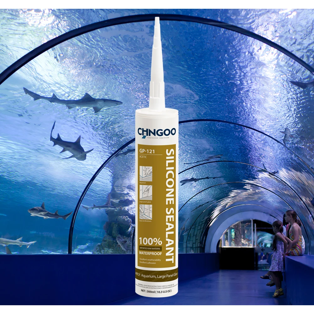 CHNGOO Buy Good Quality Aquarium Glue Caulk Tube Pool Rubber Acetic Silicone Sealants