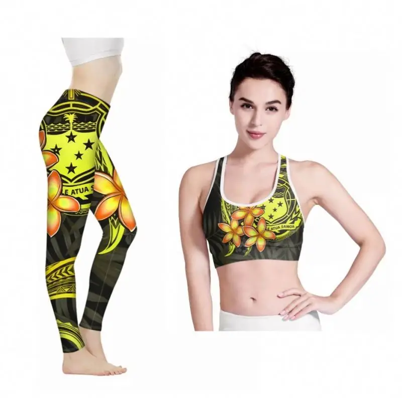 
Women exercise leggings Yoga Sports Wear Set Athletic Workout Suit American Samoa fitness legging for Women Yoga Sport Clothing 