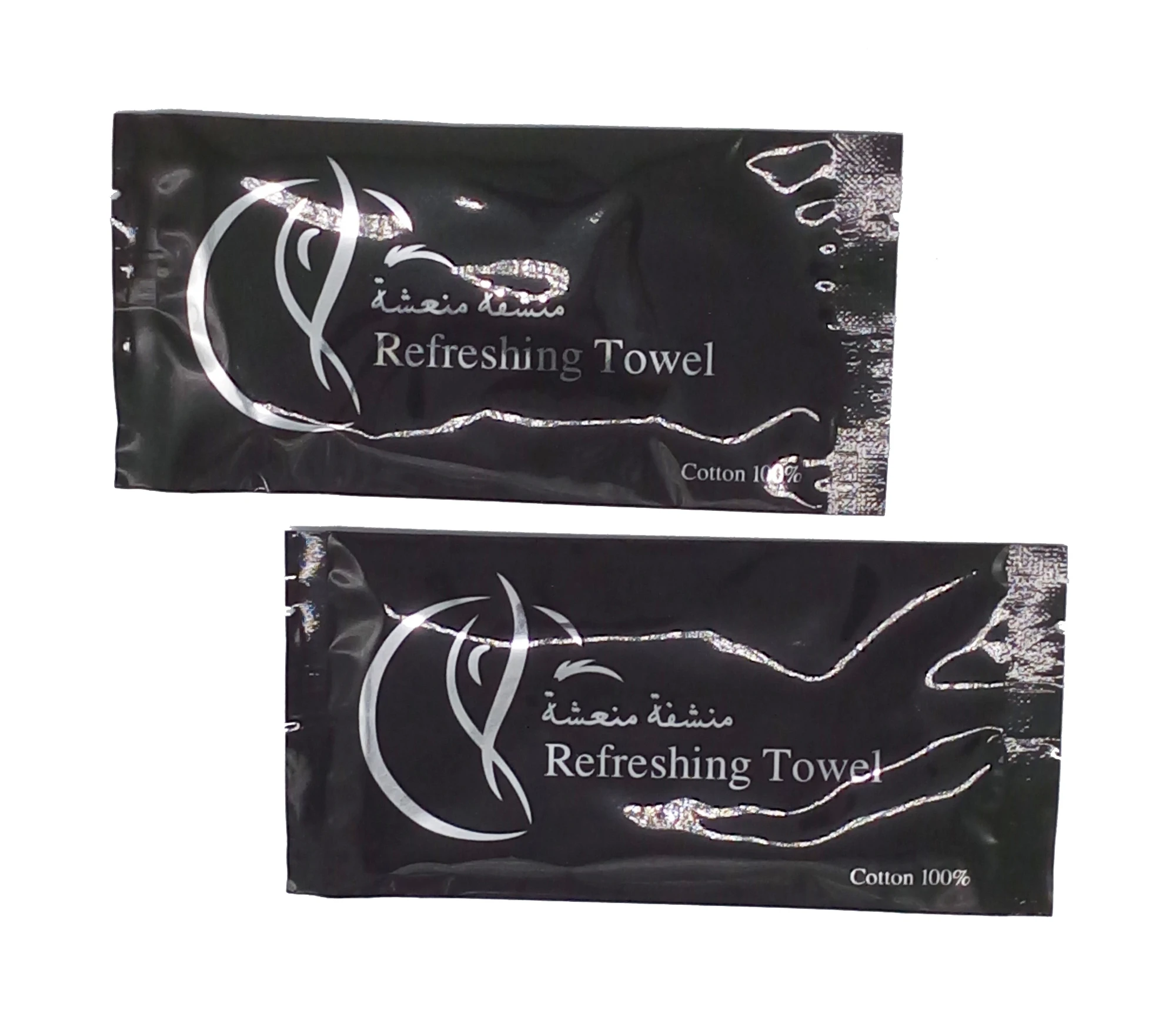 travel customized disposable cotton restaurant wipe moist facial towel