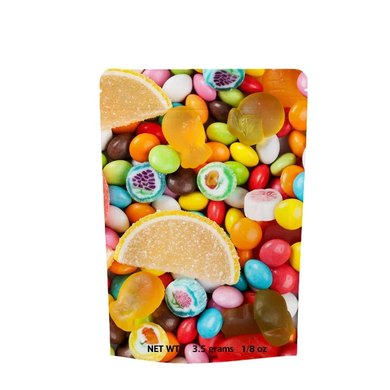 Custom Print Matte Reusable Edible Ziplock Child Proof Mylar Bag Stand Up Aluminum Foil Plastic Smell Proof 420 Packaging Pouch