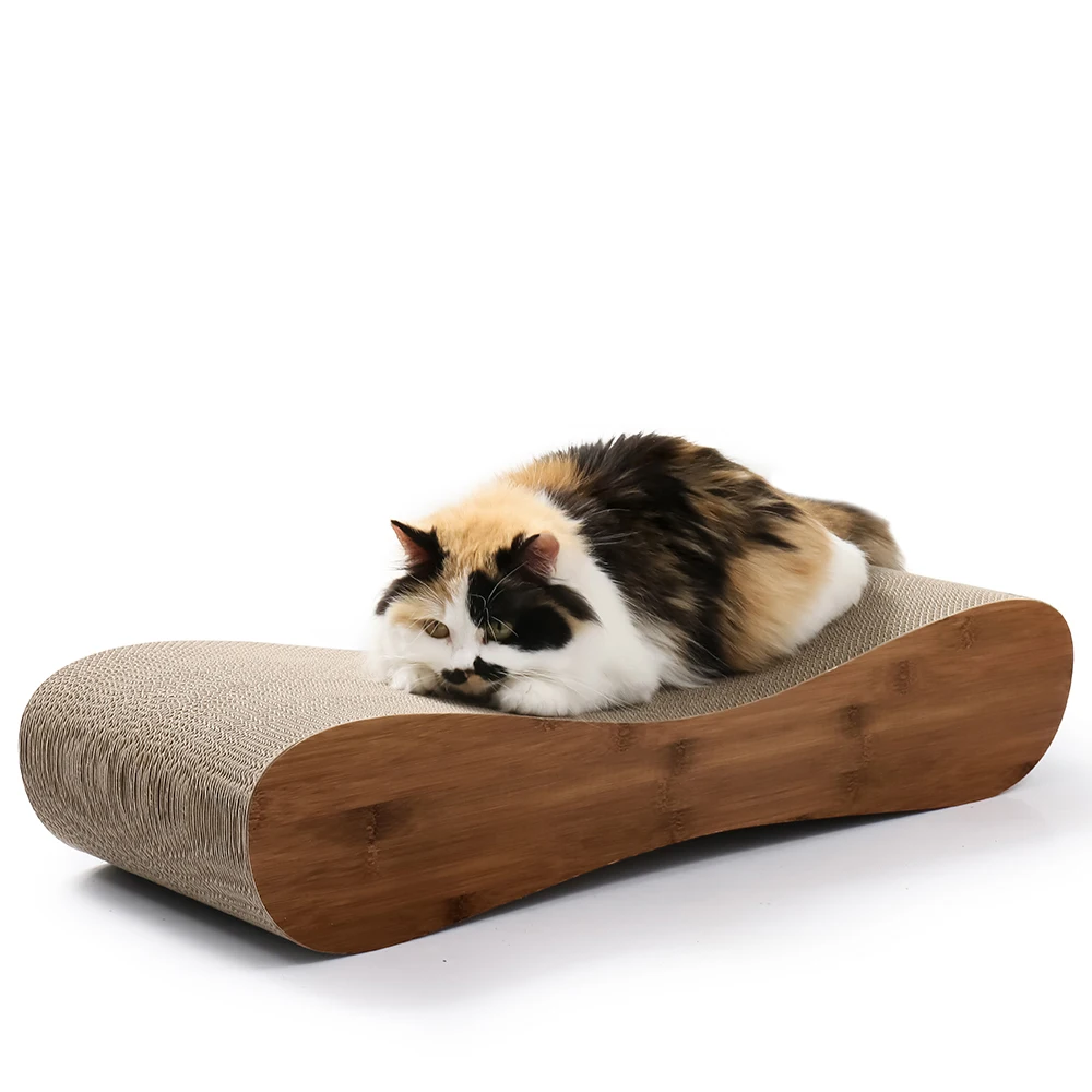 Pillow Flat & Curved Recyclable Cardboard Cat Scratching Board Double Sided Durable Pet Toy