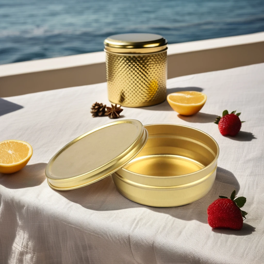 Gold 10g20g30g50g100g125g250g500g food-grade coating Caviar Tin Box for caviar farms Restaurants Distributors Importers