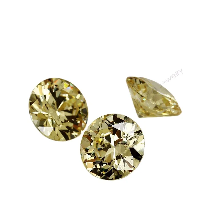 Round Diamond Cut Red Garnet Gemstone Factory Prices Cubic Zirconia Stones