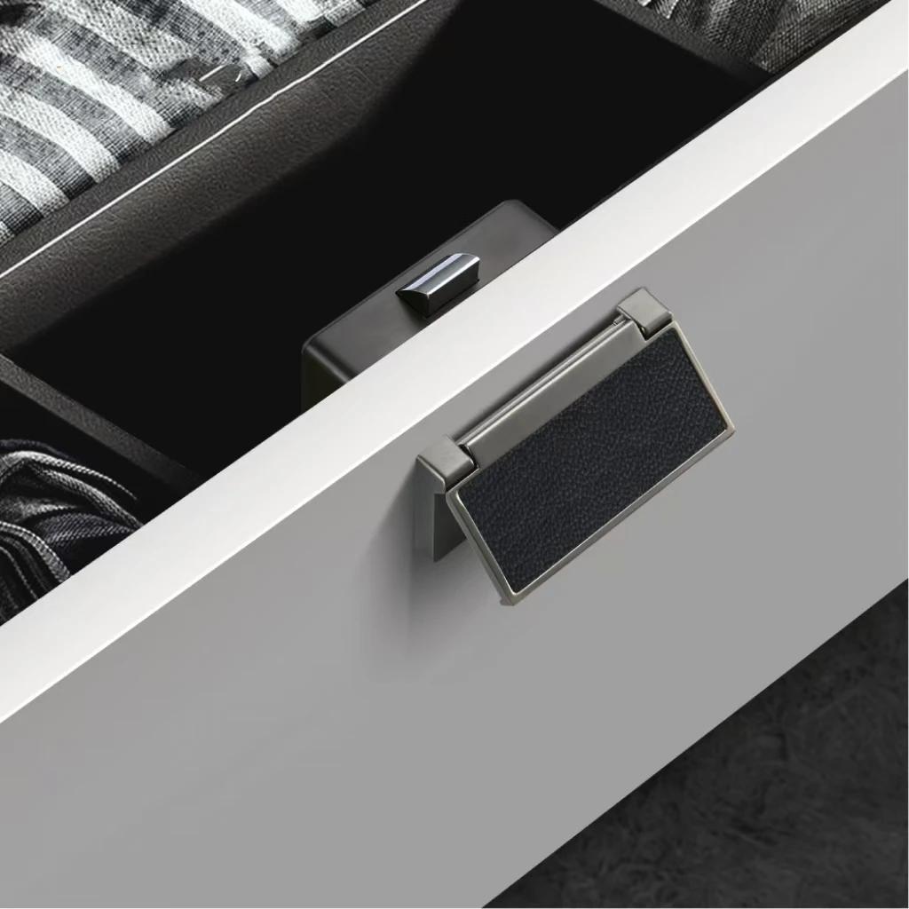 Minimally designed drawer password fingerprint lock cabinet door handle home intelligent lock