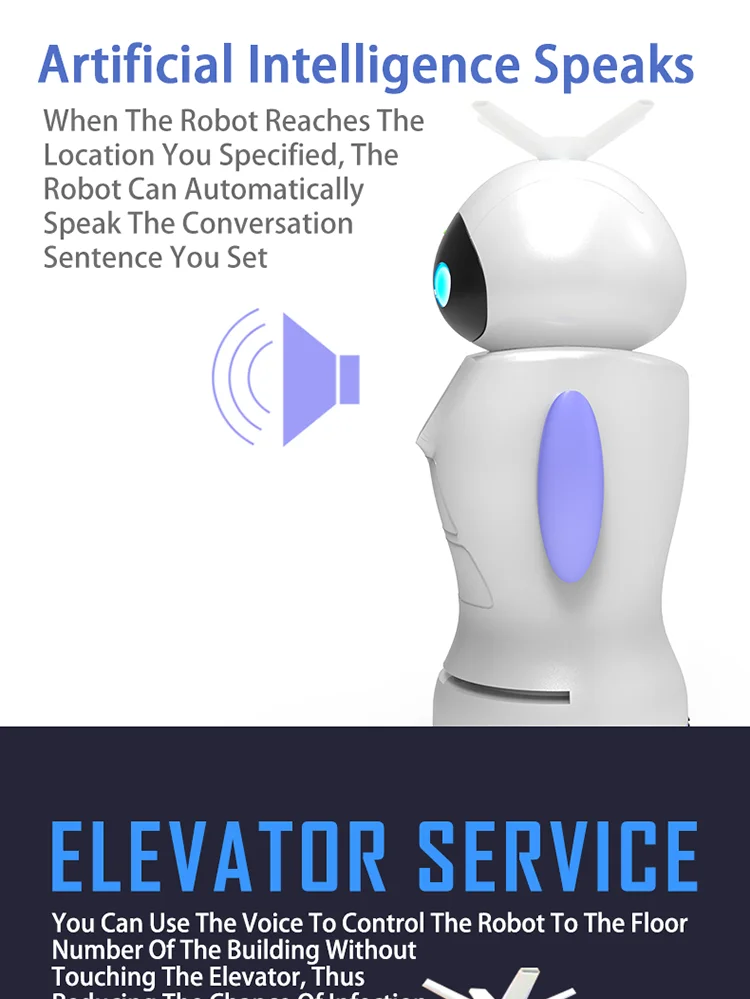 The hotel hospital human temperature measurement and spray disinfection robot