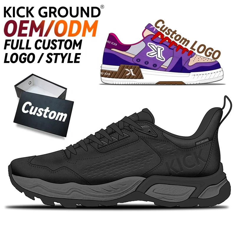 KICK GROUND Walking Style Shoes Custom Sneakers Men High Shoes Customized Sneakers Women Designer Mens Custom Shoes Manufacturer