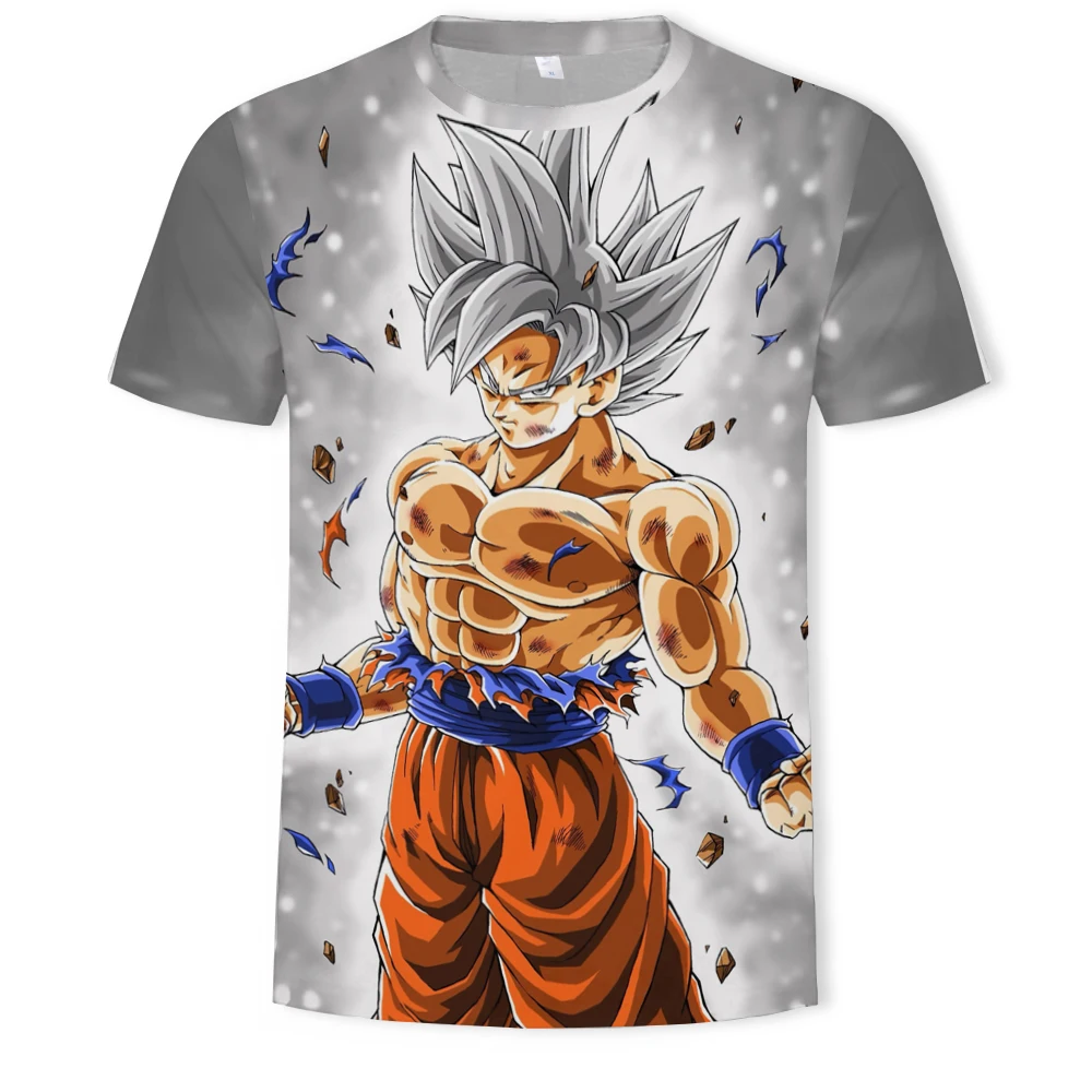 Free Shipping Factory Customized Sublimation Printing Tagless T Anime Tee Shirts Breathable Comfortable Anti-Shrink T Shirts