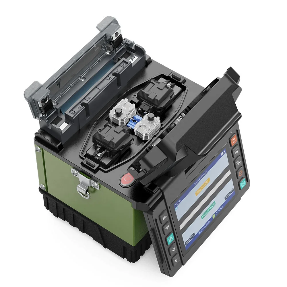 Fusion Splicer Machine EX39 Fusion Machine FTTH Optical Fiber Optic Equipment Cable Patch Cord High Quality 6 Motors Network