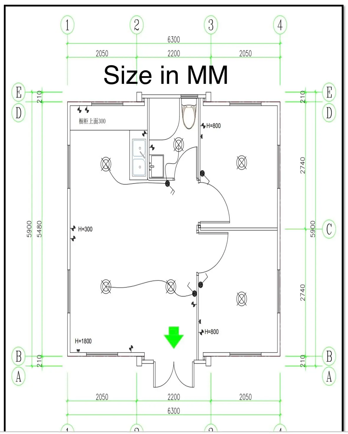 Tiny Expandable Prefab House to Live in 1 Bathroom, 2 Rooms & 1 Kitchen- Foldable House, Container Home,  19 x 20 FT