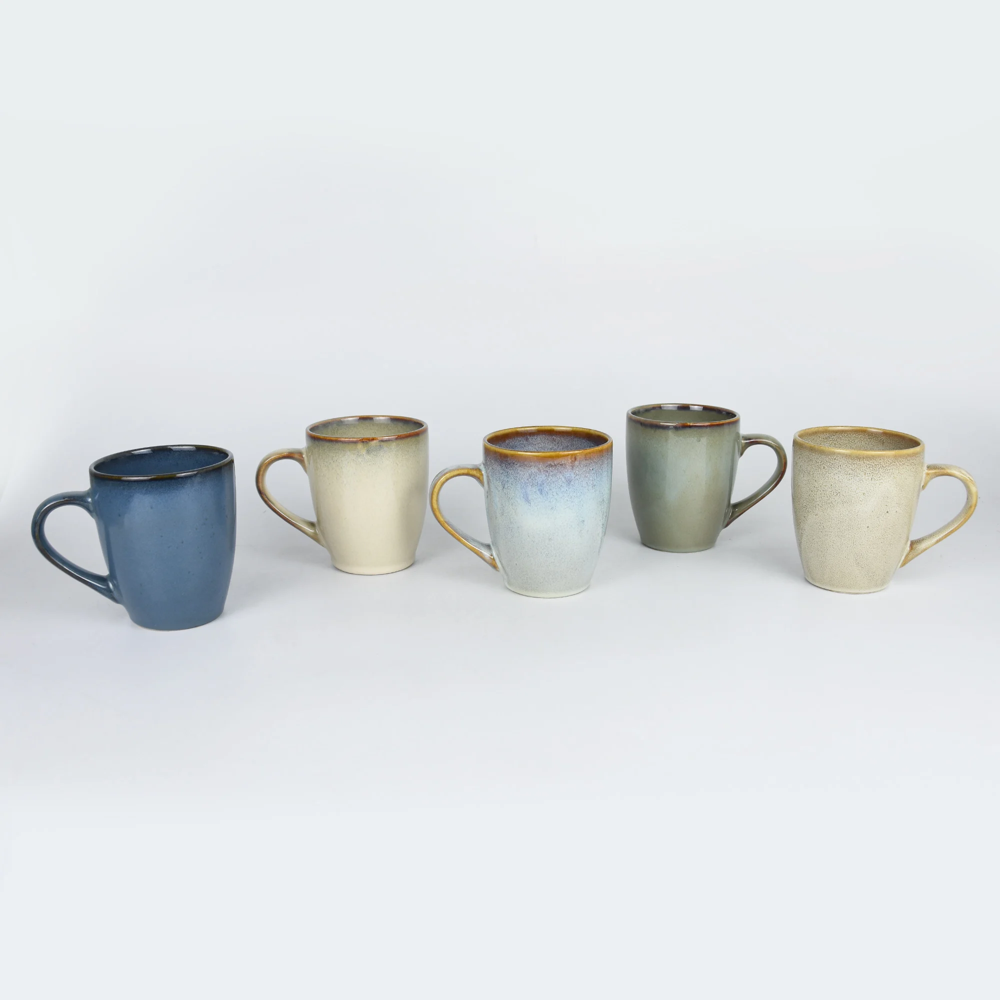 ceramic reactive glaze coffee mug different sizes and volumes