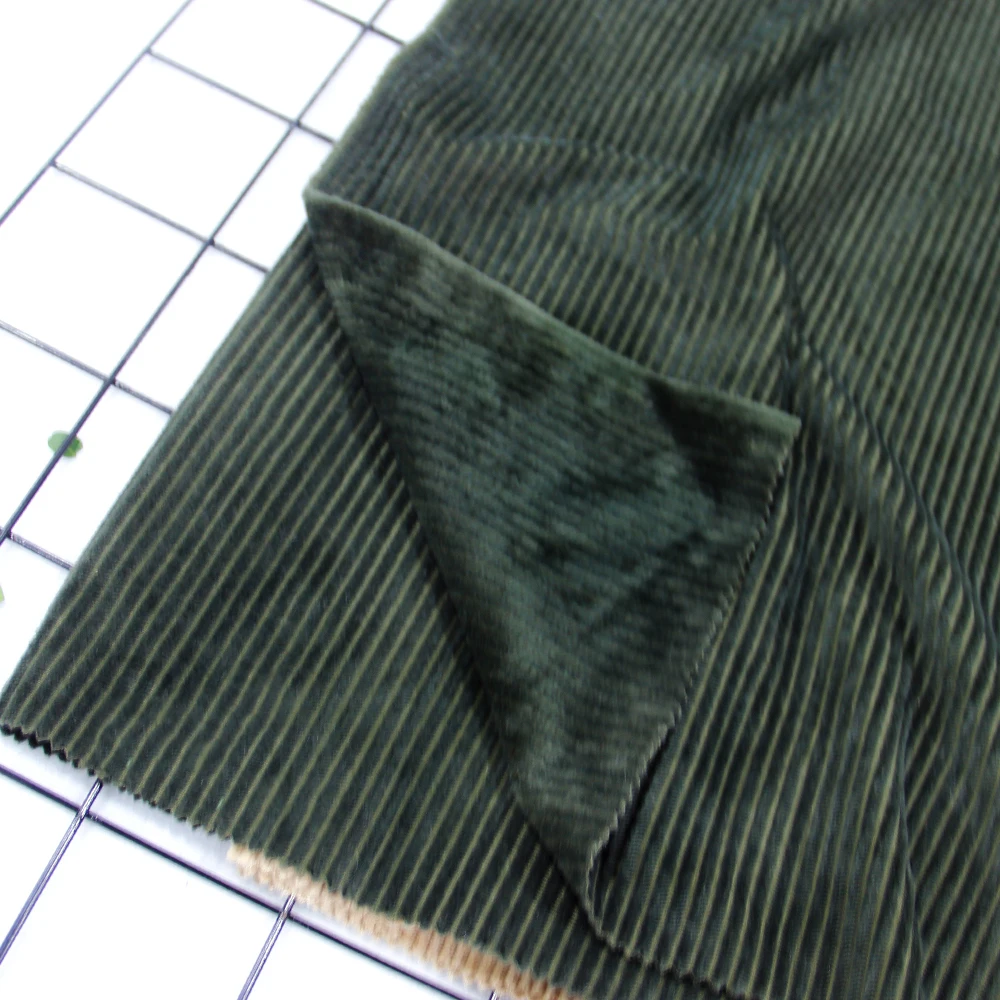 Striped coral velvet fabric corduroy with polyester fleece for cushion and pants fabrics