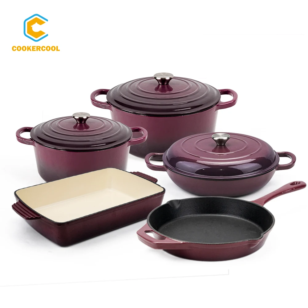 Cookercool чугунная эмалированная форма для выпечки хлеба посуда антипригарная кухонный инструмент