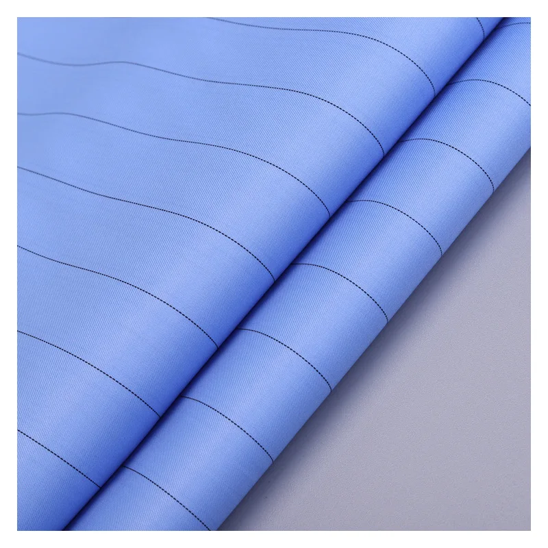 100D*100D 99% polyester 1% esd stripe anti-static fabric Clean room shoes fabric esd stripe anti-static fabric