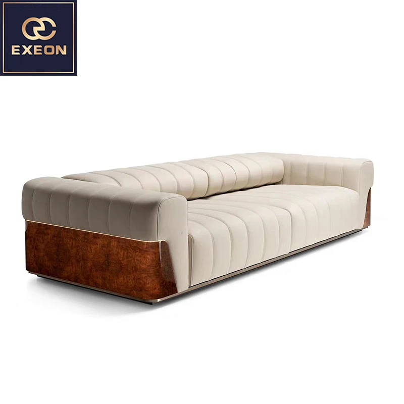Advanced Modern Luxury Living Room Combination Sofa Soft Cushion Leather Living Room Designer Functional Sofa