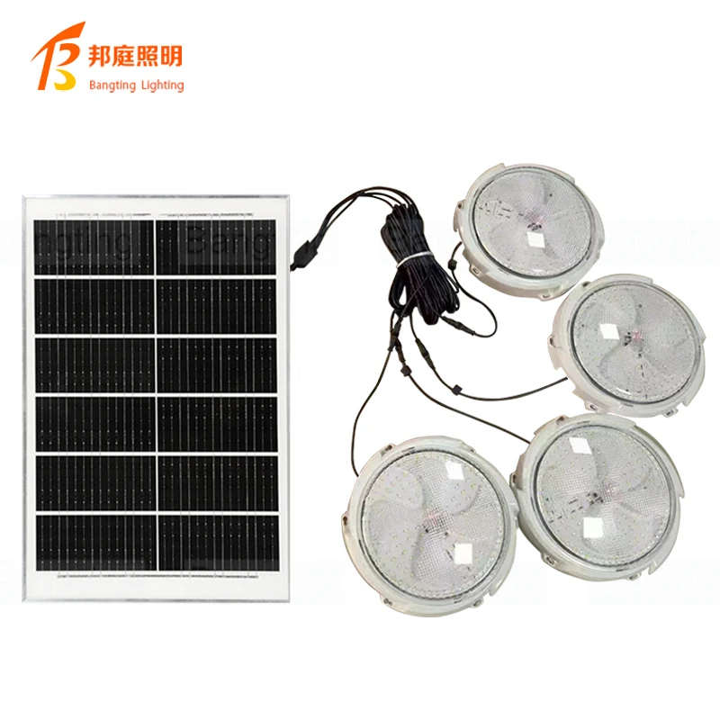 200W One Drag Four Indoor Solar Ceiling Light remote control Solar Bedroom Home Residential Lighting Led Solar Ceiling Light