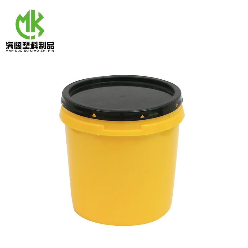 Custom Label 4 liter plastic bucket 4L chemical paint pail american style plastic paint bucket